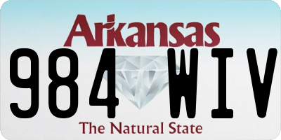 AR license plate 984WIV