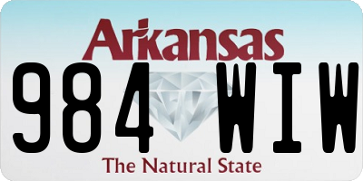 AR license plate 984WIW