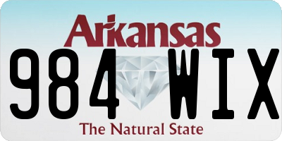 AR license plate 984WIX