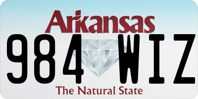 AR license plate 984WIZ