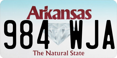 AR license plate 984WJA