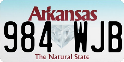 AR license plate 984WJB