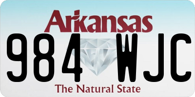 AR license plate 984WJC