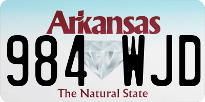 AR license plate 984WJD