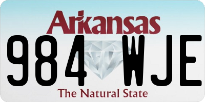 AR license plate 984WJE