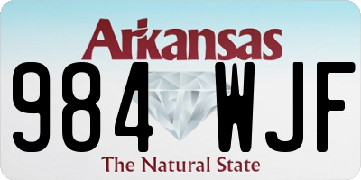 AR license plate 984WJF