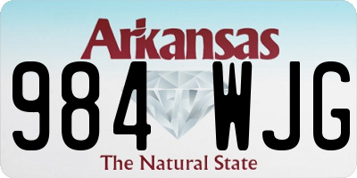 AR license plate 984WJG