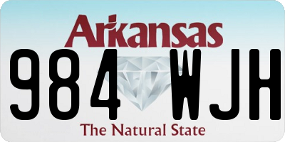 AR license plate 984WJH