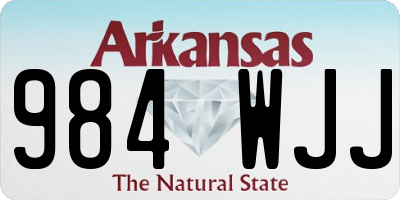 AR license plate 984WJJ