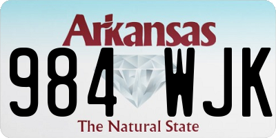 AR license plate 984WJK