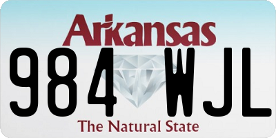 AR license plate 984WJL