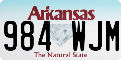 AR license plate 984WJM
