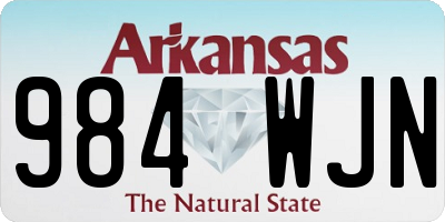 AR license plate 984WJN