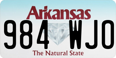 AR license plate 984WJO