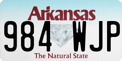 AR license plate 984WJP