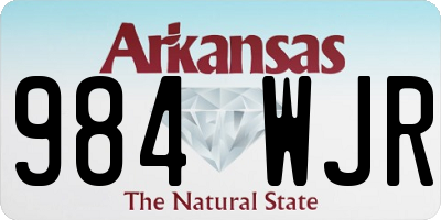 AR license plate 984WJR