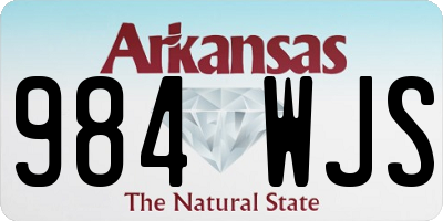 AR license plate 984WJS