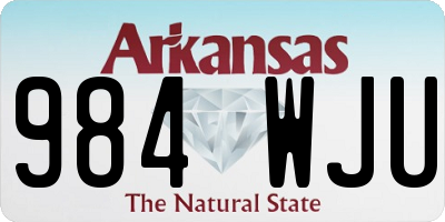 AR license plate 984WJU