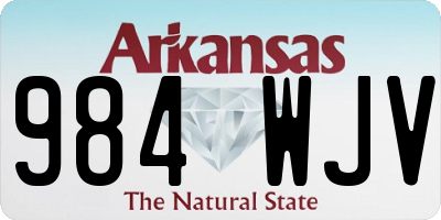 AR license plate 984WJV