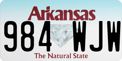 AR license plate 984WJW