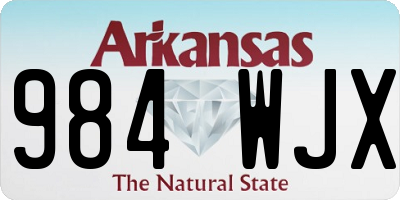 AR license plate 984WJX