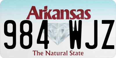 AR license plate 984WJZ