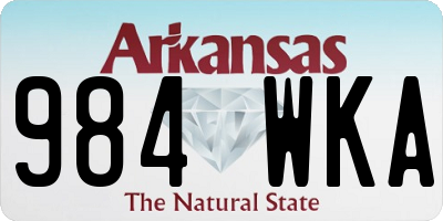 AR license plate 984WKA
