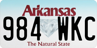 AR license plate 984WKC
