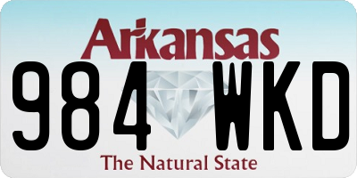AR license plate 984WKD