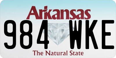 AR license plate 984WKE