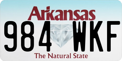 AR license plate 984WKF
