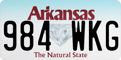 AR license plate 984WKG