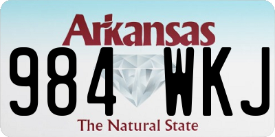 AR license plate 984WKJ