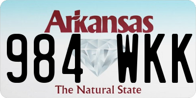 AR license plate 984WKK