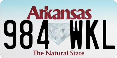 AR license plate 984WKL