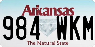 AR license plate 984WKM