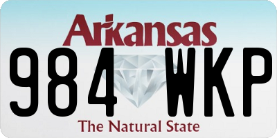 AR license plate 984WKP