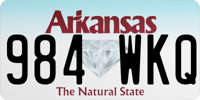 AR license plate 984WKQ