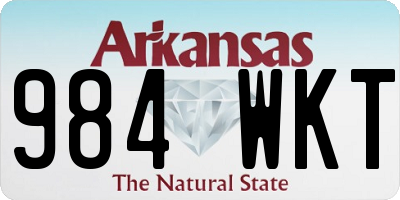 AR license plate 984WKT