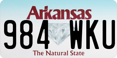AR license plate 984WKU
