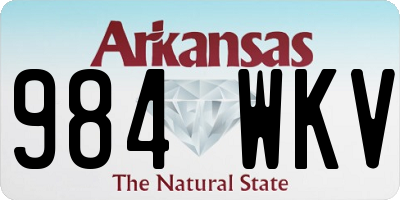 AR license plate 984WKV