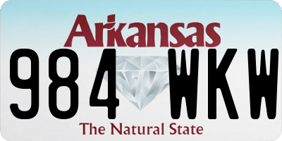 AR license plate 984WKW
