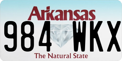 AR license plate 984WKX