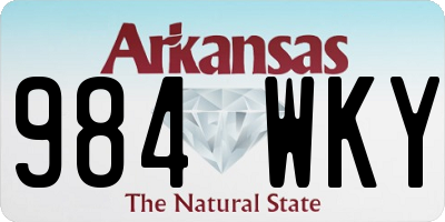 AR license plate 984WKY