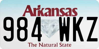 AR license plate 984WKZ
