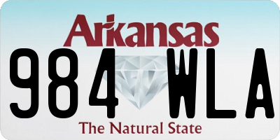 AR license plate 984WLA