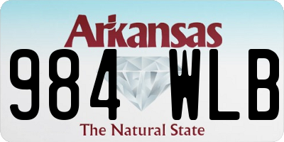 AR license plate 984WLB