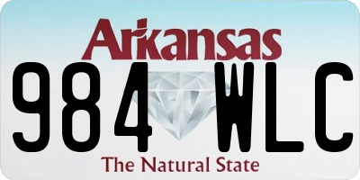 AR license plate 984WLC