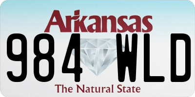 AR license plate 984WLD