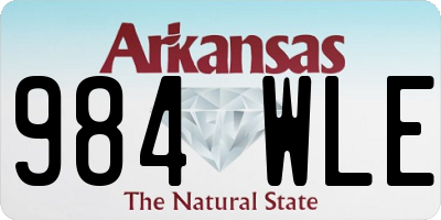AR license plate 984WLE